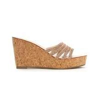 Daniel Hadid Diamante Cork Wedge Mule