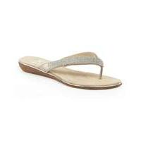 daniel stanlow metallic toe post sandal