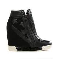 daniel perfo star suede wedge trainer