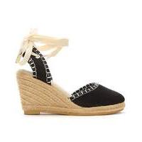 daniel stonegate black espadrille wedge