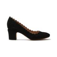 Daniel Scalloping Suede Court Shoe