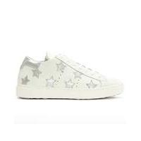 daniel white leather star motif trainer