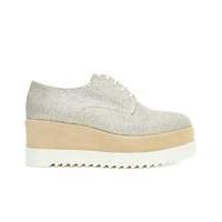 Daniel Ama Gold Lace Up Flatform Shoe