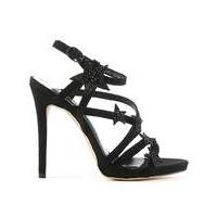 Daniel Strappy Black Crystal Star Sandal