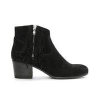 daniel black suede fringe ankle boot