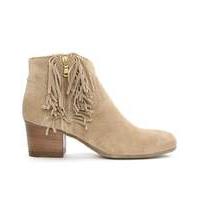 daniel taupe suede fringe ankle boot