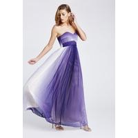 D.Anna Dip-Dye Strapless Evening Dress