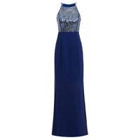 danna blue evening dress with sequin embellishment