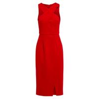 D.Anna Cross Front Midi Dress in Red