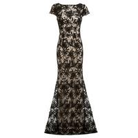 D.Anna Fishtail Lace Maxi Dress in Black