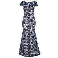 danna fishtail lace maxi dress in navy