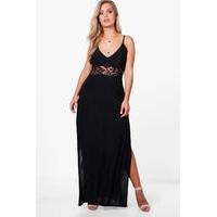 Darcey Lace Detail Maxi Dress - black