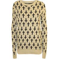 Daniela Cross Knitted Jumper - Cream