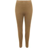 Danika Suede Look Leggings - Camel