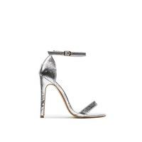 Darla Silver Metallic Barely There Heels