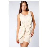 Dara Chiffon Playsuit In Cream