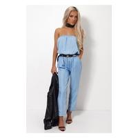 Dancy Denim Strapless Jumpsuit