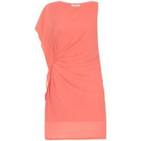 daisylayla scrunch side mini dress womens dress in orange