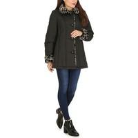 david barry black womens padded short raincoat womens jacket in black