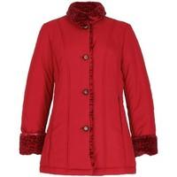David Barry -Red Womens Padded Short Raincoat women\'s Jacket in brown