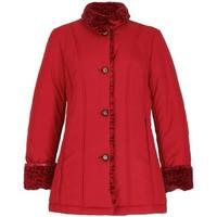 david barry red womens padded short raincoat womens jacket in brown