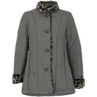 david barry black womens padded short raincoat womens jacket in grey