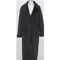 David Barry, size 16 long black faux shearling coat