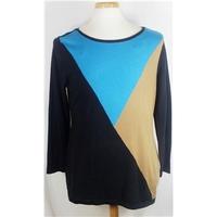 david emanuel size m blacktealcoffee long sleeved jumper