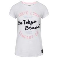Dala Flocked Motif T-Shirt in Optic White  Tokyo Laundry