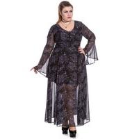 Dark Sea Maxi Plus Dress - Size: Size 22