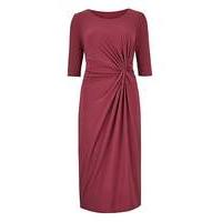 Damson Twist Knot Front Dress