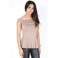 Davida Off the Shoulder Peplum Top