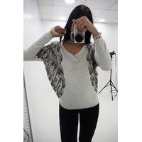 darcey angel wing fine knit jumper