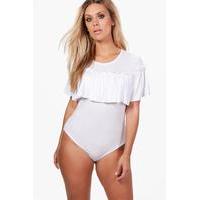 Daisy Extreme Ruffle Bodysuit - white