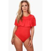 Daisy Extreme Ruffle Bodysuit - red