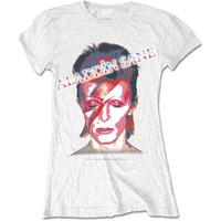 David Bowie Women's Aladdin Sane T-shirt White