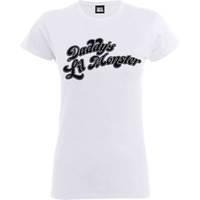 daddys little monster harley quinn ladies womens white t shirt suicide ...