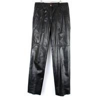 Danier - Black - Leather trousers - Size 32\