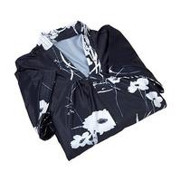 Dark Blue Floral Kaftan, Size 14, Polyester