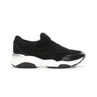 Daniel Black Lace Slip On Trainer