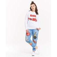 daisy street girl power sweatshirt