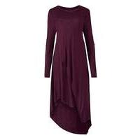Damson Asymmetric Wrap Detail Tunic