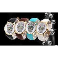 day of the dead inspired skull watch 4 colours