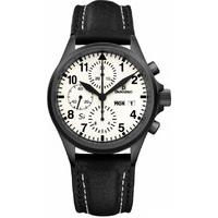 Damasko Watch DC 57 Si Black PVD Leather Pin