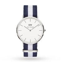 Daniel Wellington Men\'s Glasgow Silver 40mm Watch