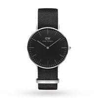 Daniel Wellington Unisex Classic Black Cornwall Watch 36mm Watch