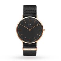 Daniel Wellington Unisex Classic Black Cornwall Watch 40mm Watch