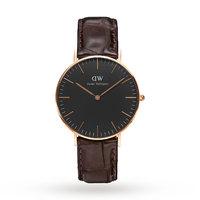 daniel wellington unisex classic black york watch 36mm watch