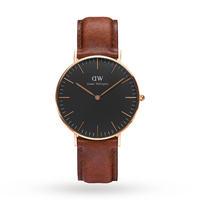 daniel wellington unisex classic black st mawes watch 36mm watch