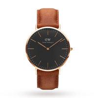 daniel wellington unisex classic black durham watch 40mm watch